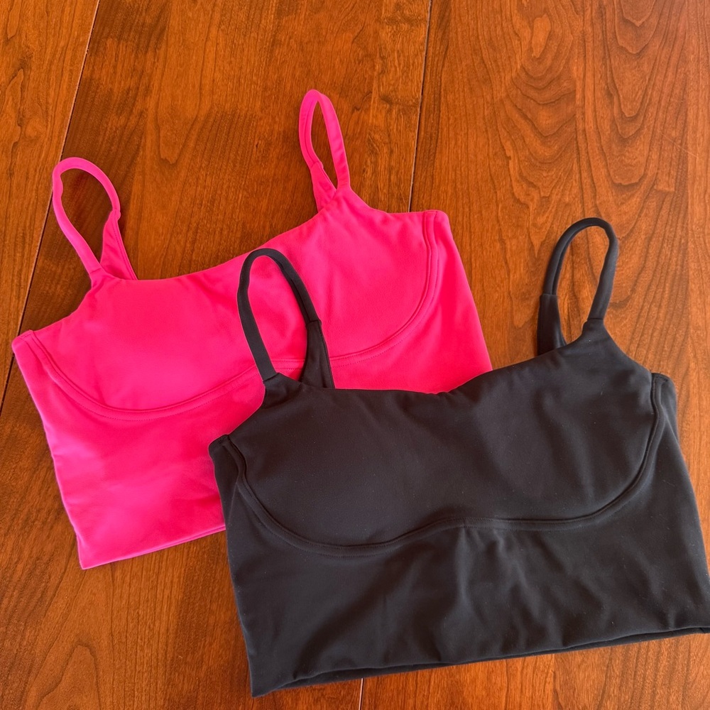 Sage Collective Sports Bra BUNDLE of 2 Black and Pink Size M